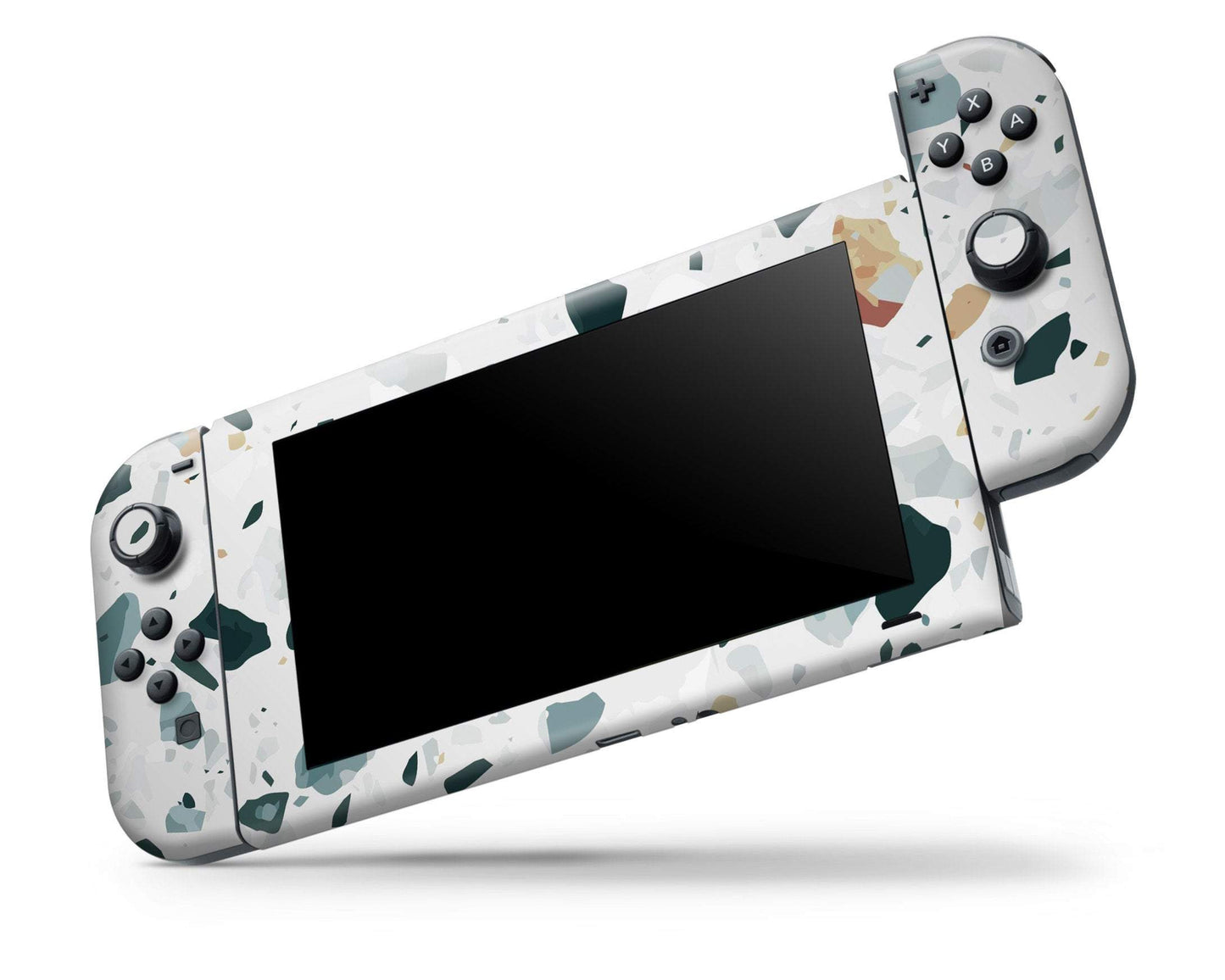 Lux Skins Nintendo Switch Ice Terrazzo Full Set Skins - Pattern Marble Skin