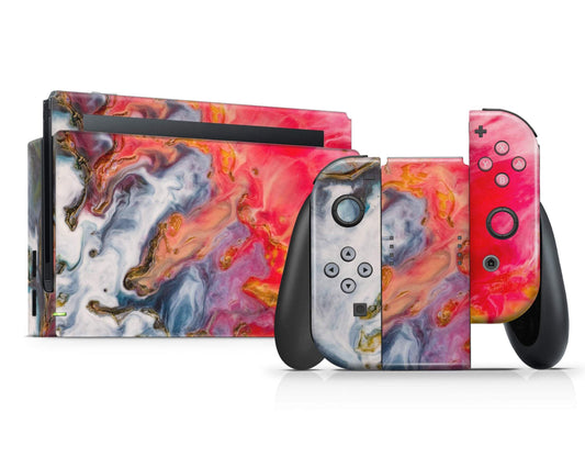 Ethereal Volcano Avalanche Marble Nintendo Switch Skin