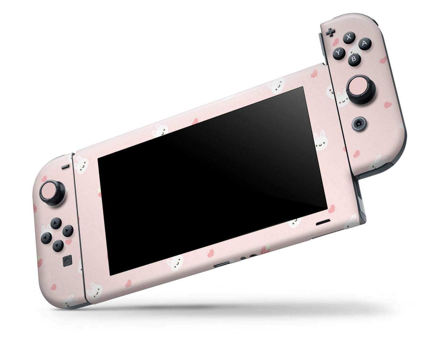 Cute Bunny Rabbit Strawberry Nintendo Switch Skin