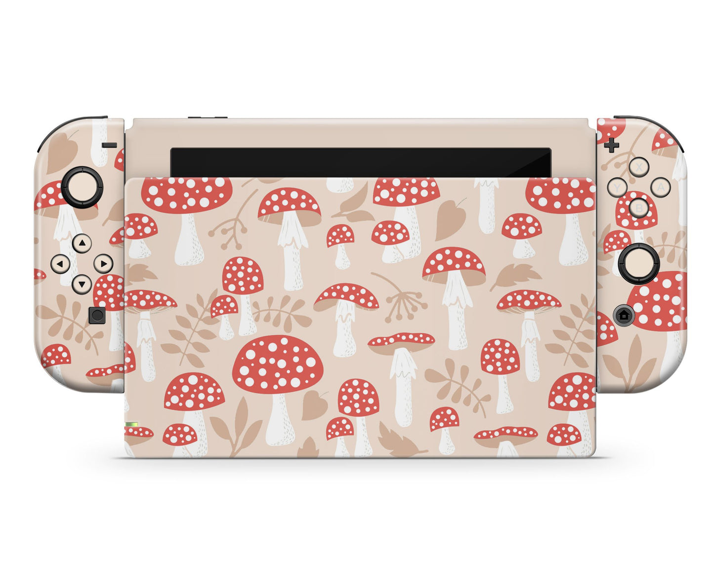 Lux Skins Nintendo Switch Toadstool Mushroom Farm Full Set Skins - Art Artwork Skin