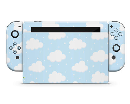 Lux Skins Nintendo Switch Blue Sky Clouds Classic no logo Skins - Art Clouds Skin