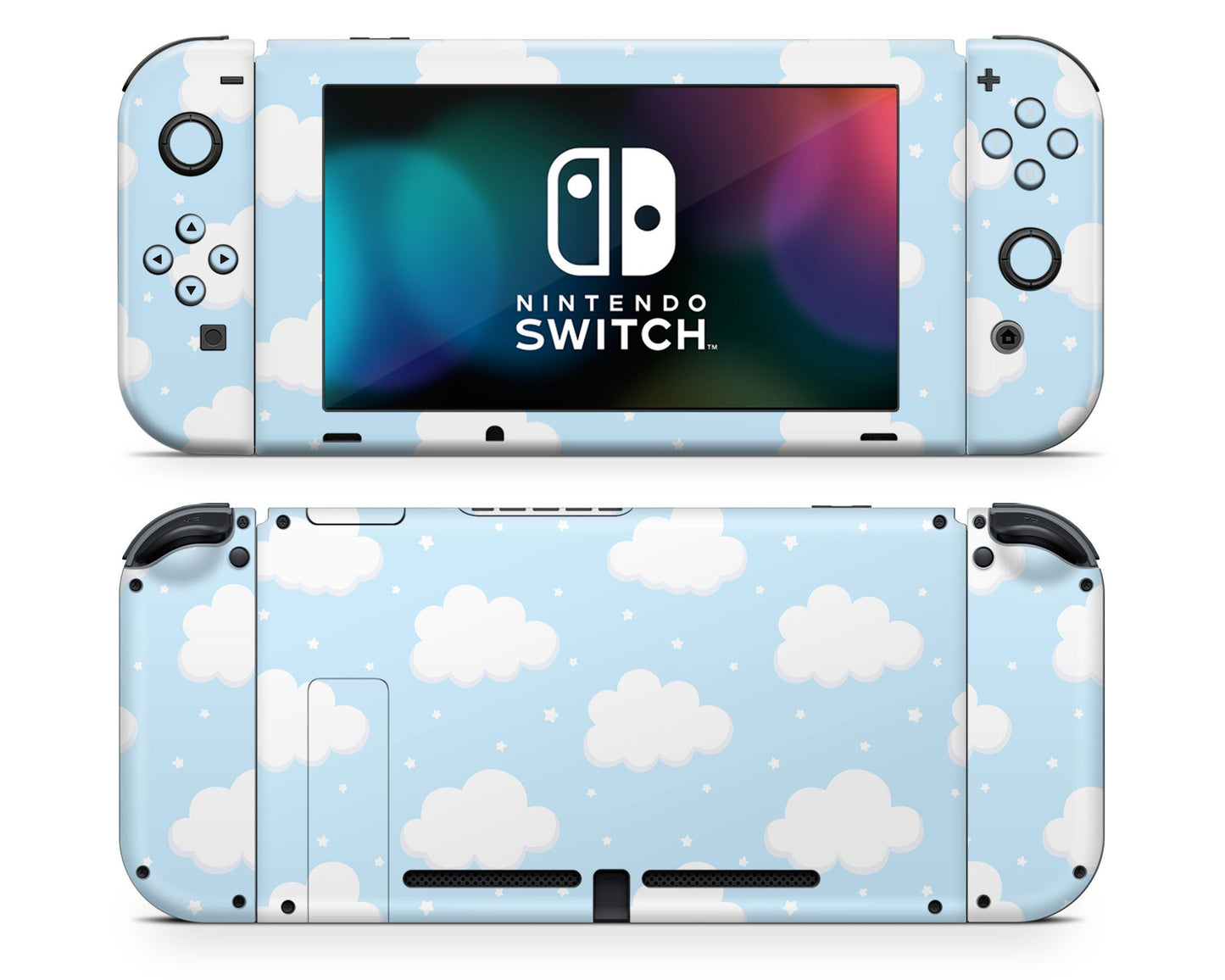 Blue Sky Clouds Nintendo Switch Skin