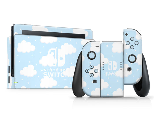 Blue Sky Clouds Nintendo Switch Skin