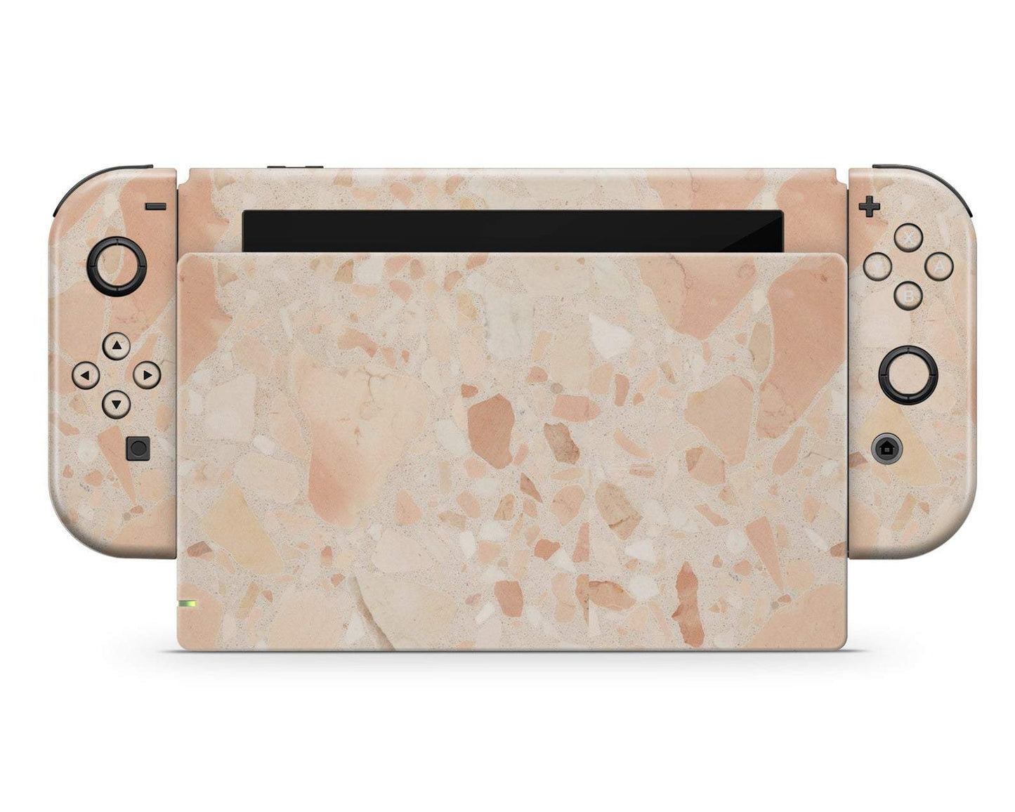 Lux Skins Nintendo Switch Rosy Blush Terrazzo Classic no logo Skins - Pattern Marble Skin