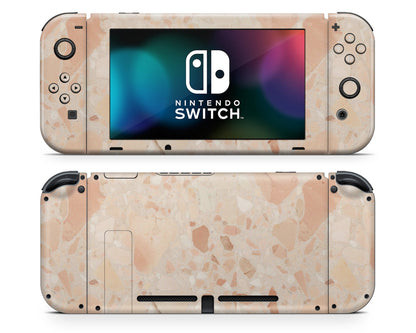 Rosy Blush Terrazzo Nintendo Switch Skin