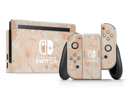 Rosy Blush Terrazzo Nintendo Switch Skin