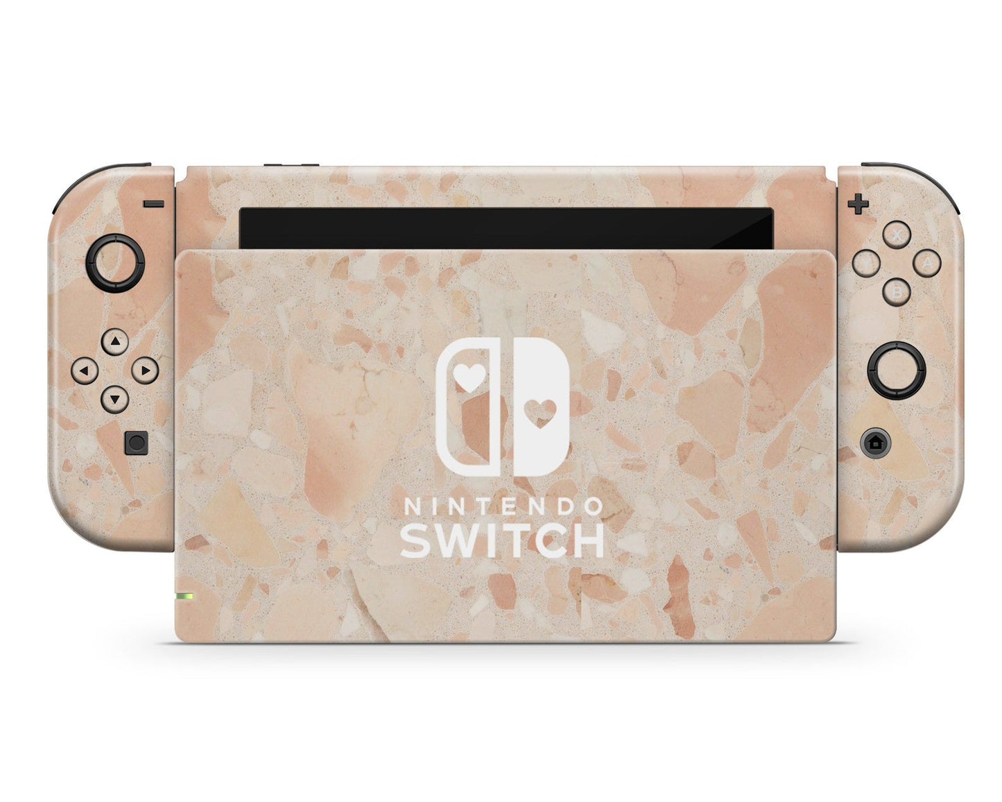 Rosy Blush Terrazzo Nintendo Switch Skin