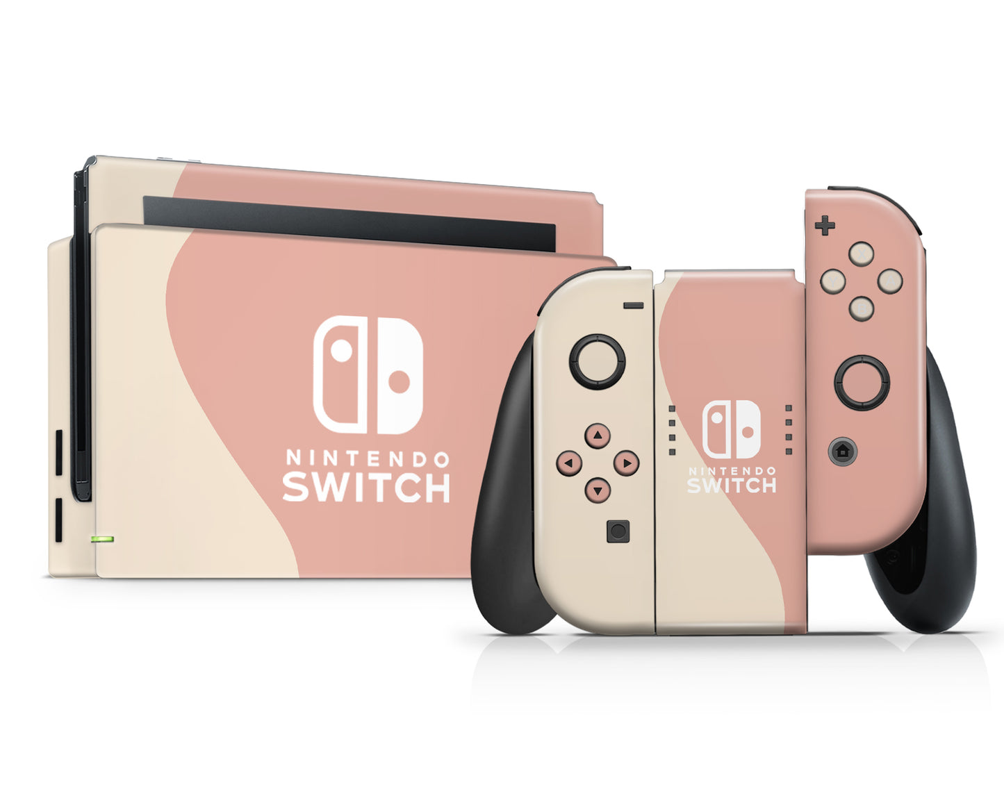 Two Tone Peach Cream Nintendo Switch Skin