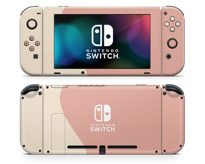 Two Tone Peach Cream Nintendo Switch Skin