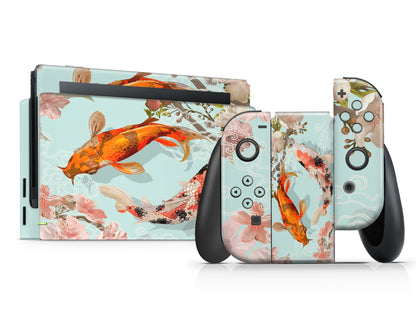 Yin Yang Koi Rose Light Nintendo Switch Skin