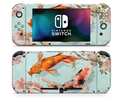 Yin Yang Koi Rose Light Nintendo Switch Skin