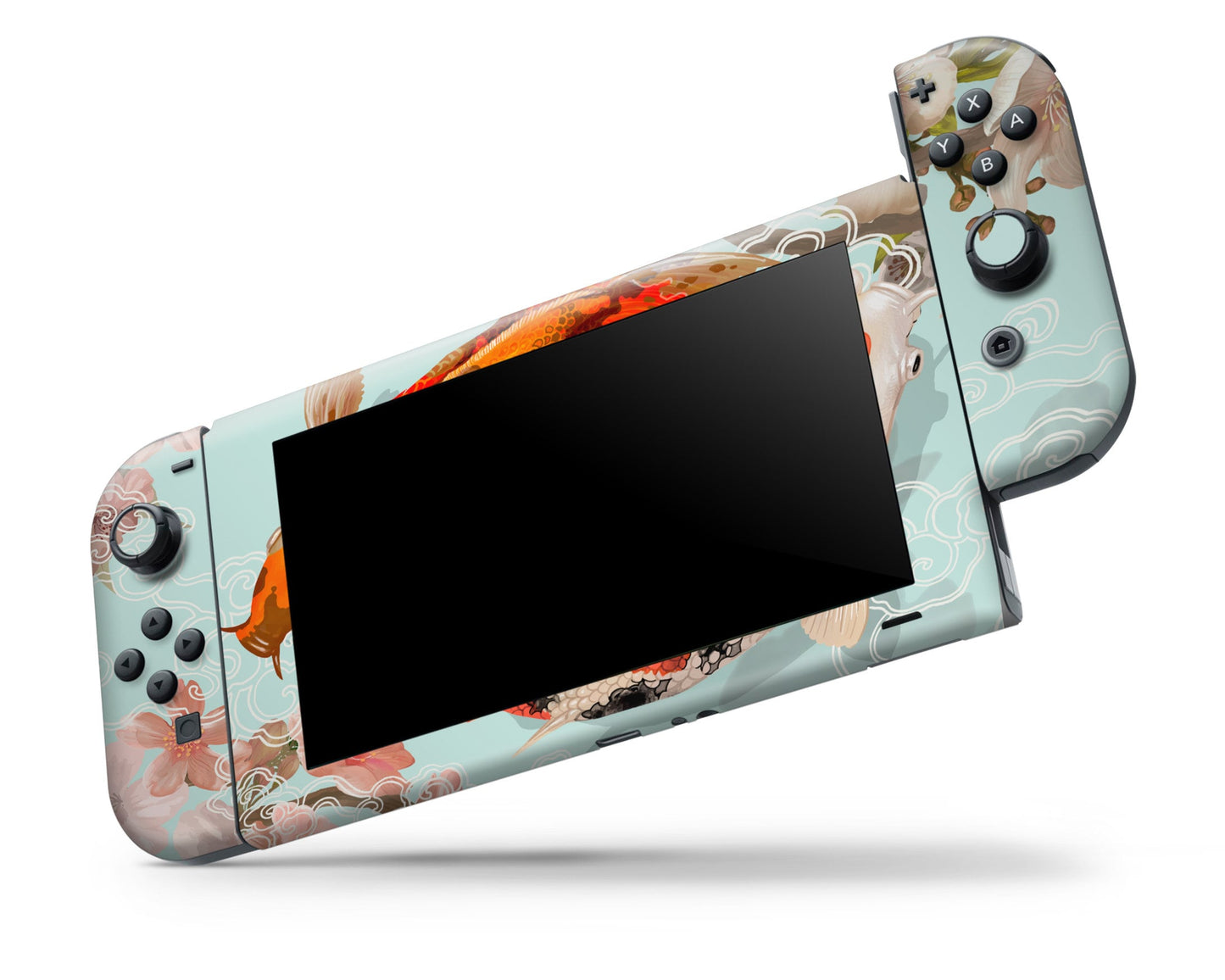 Yin Yang Koi Rose Light Nintendo Switch Skin