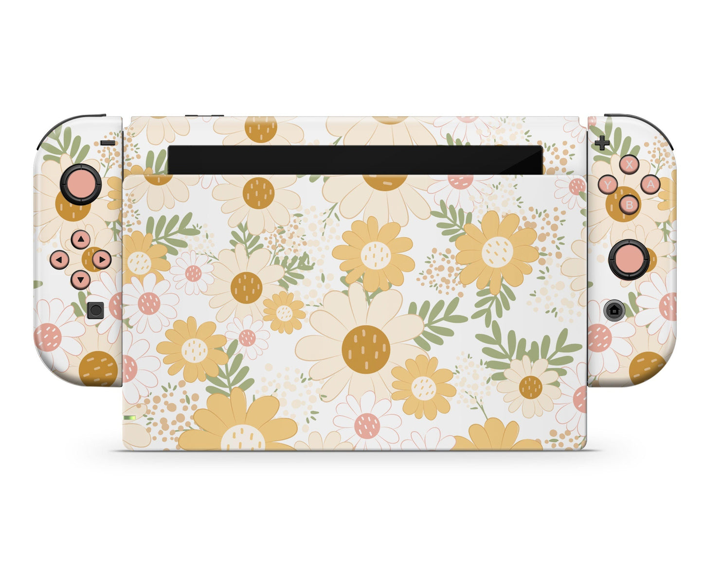 Lux Skins Nintendo Switch Sunshine Daisy Spring Floral Classic no logo Skins - Art Floral Skin