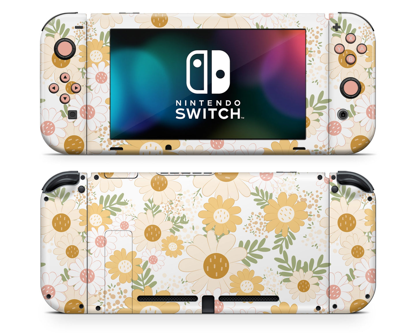 Sunshine Daisy Spring Floral Nintendo Switch Skin