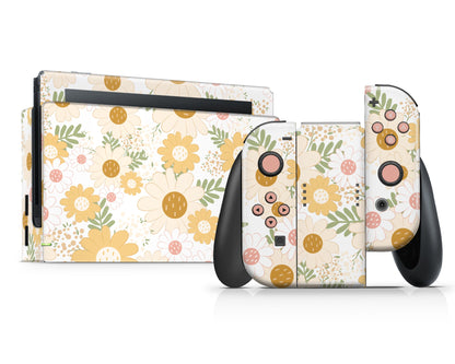 Sunshine Daisy Spring Floral Nintendo Switch Skin