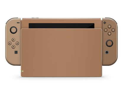 Lux Skins Nintendo Switch Caramel Macchiato Classic no logo Skins - Solid Colours Colour Blocking Skin