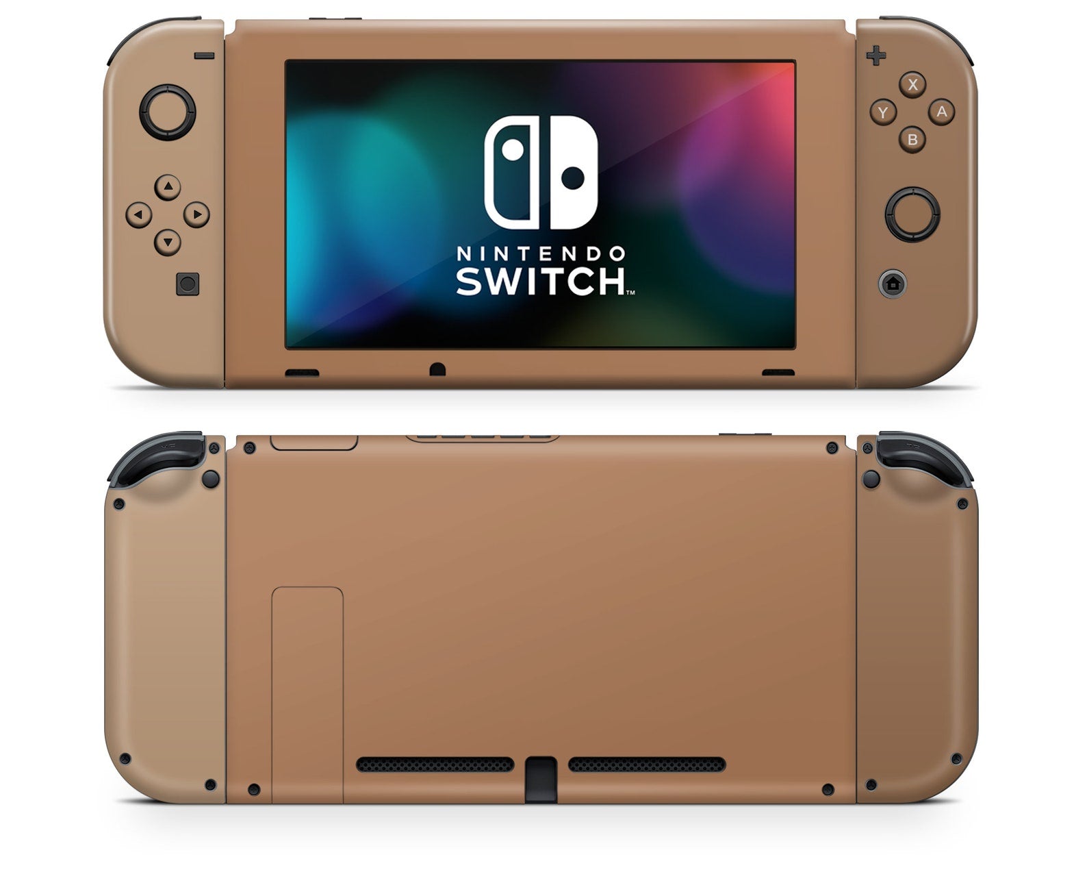 Lux Skins Nintendo Switch Caramel Macchiato Classic no logo Skins - Solid Colours Colour Blocking Skin