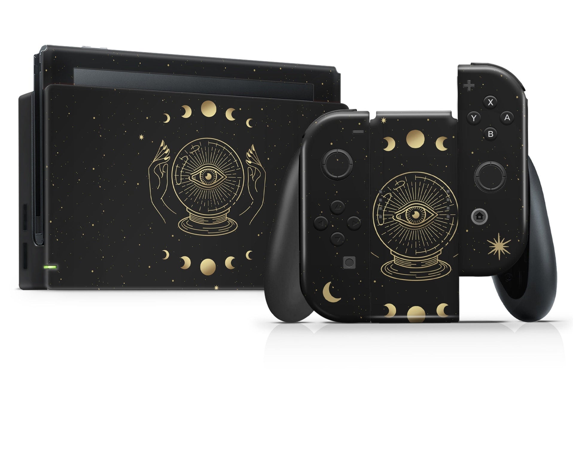 Lux Skins Nintendo Switch Crystal Ball All Seeing Eye Tarot Card Full Set Skins - Pattern Abstract Skin