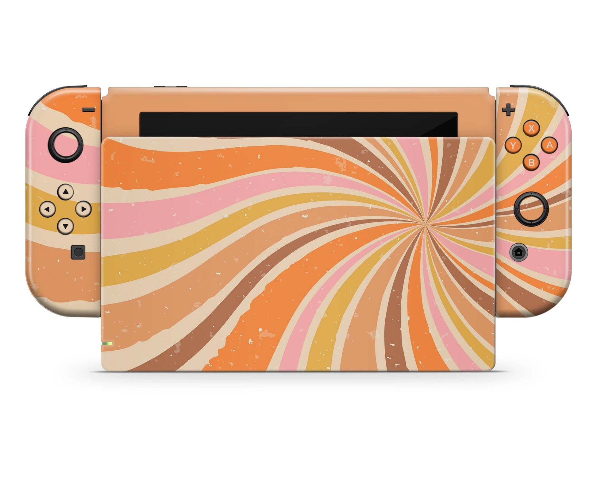 Lux Skins Nintendo Switch Groovy Summer Vintage Full Set Skins - Pattern Abstract Skin