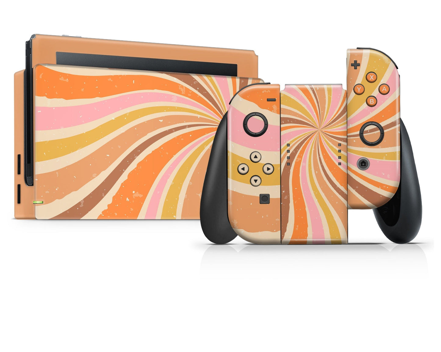 Lux Skins Nintendo Switch Groovy Summer Vintage Full Set Skins - Pattern Abstract Skin