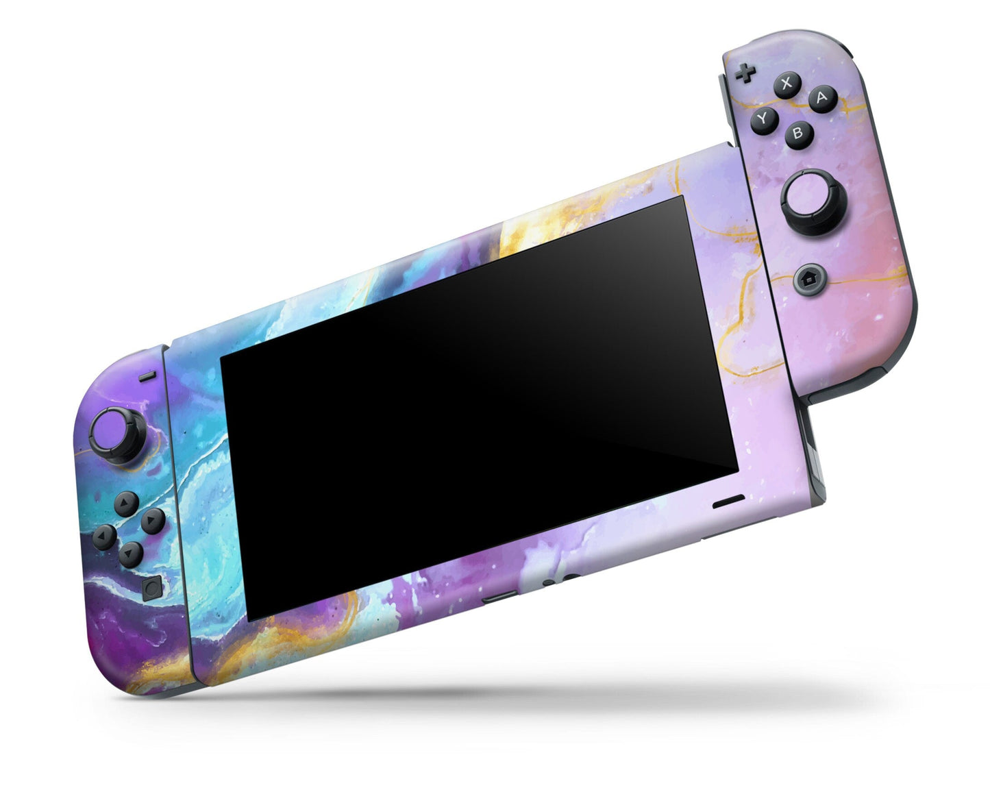 Lux Skins Nintendo Switch Ethereal Pastel Purple Marble Full Set Skins - Pattern Marble Skin