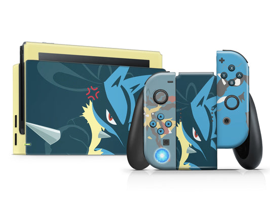 Lux Skins Nintendo Switch Pokemon Lucario Full Set Skins - Pop culture Pokemon Skin