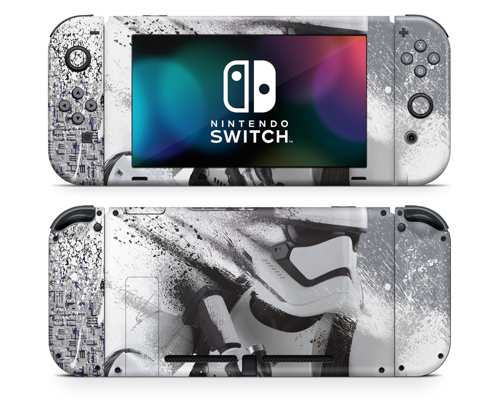 Lux Skins Nintendo Switch Star Wars Stormtrooper White Full Set +Tempered Glass Skins - Pop culture Star Wars Skin