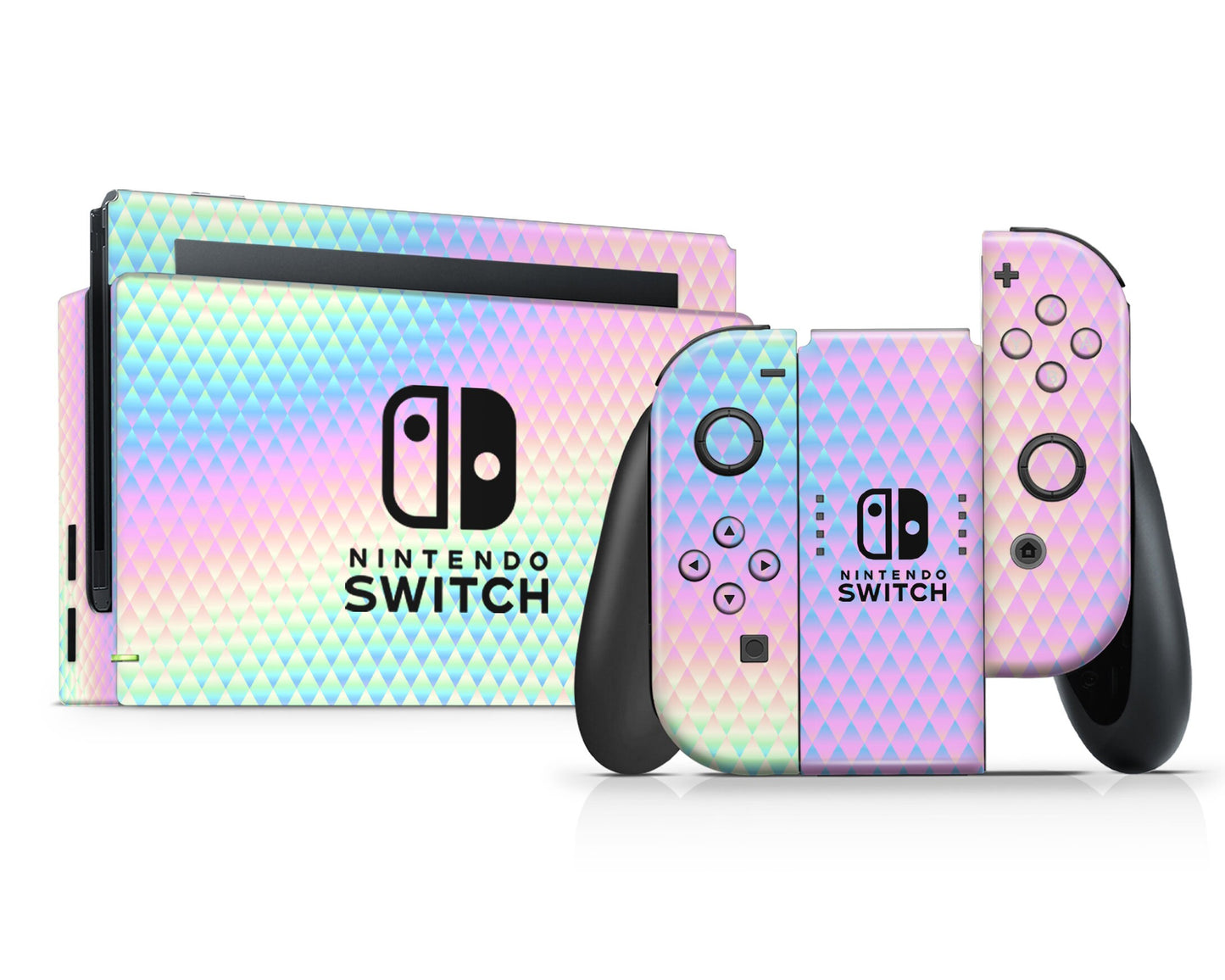 Holographic Diamond Nintendo Switch Skin