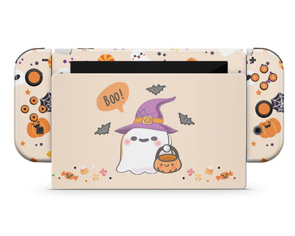 Lux Skins Nintendo Switch Cute Halloween Ghost Full Set Skins - Art Animals Skin