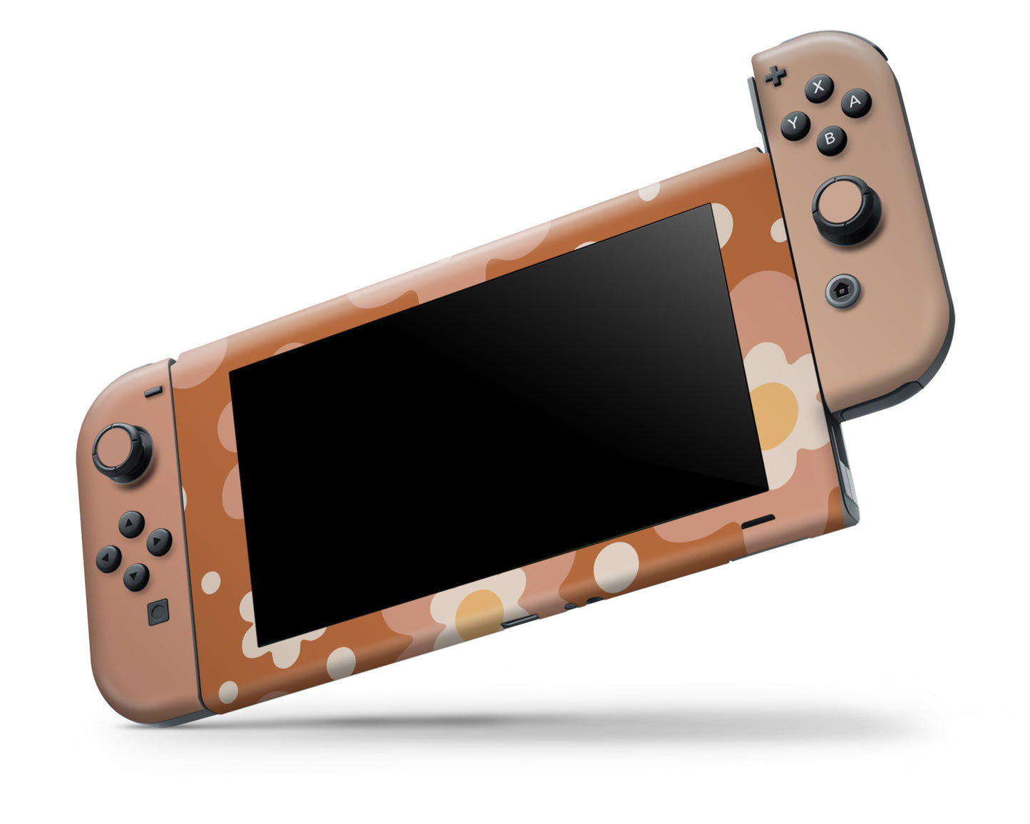 Retro 80s Floral Beige Nintendo Switch Skin