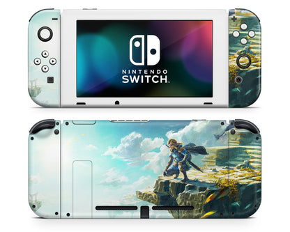 Lux Skins Nintendo Switch Zelda Tears of the Kindgom Minimalist Full Set +Tempered Glass Skins - Pop culture Zelda Skin