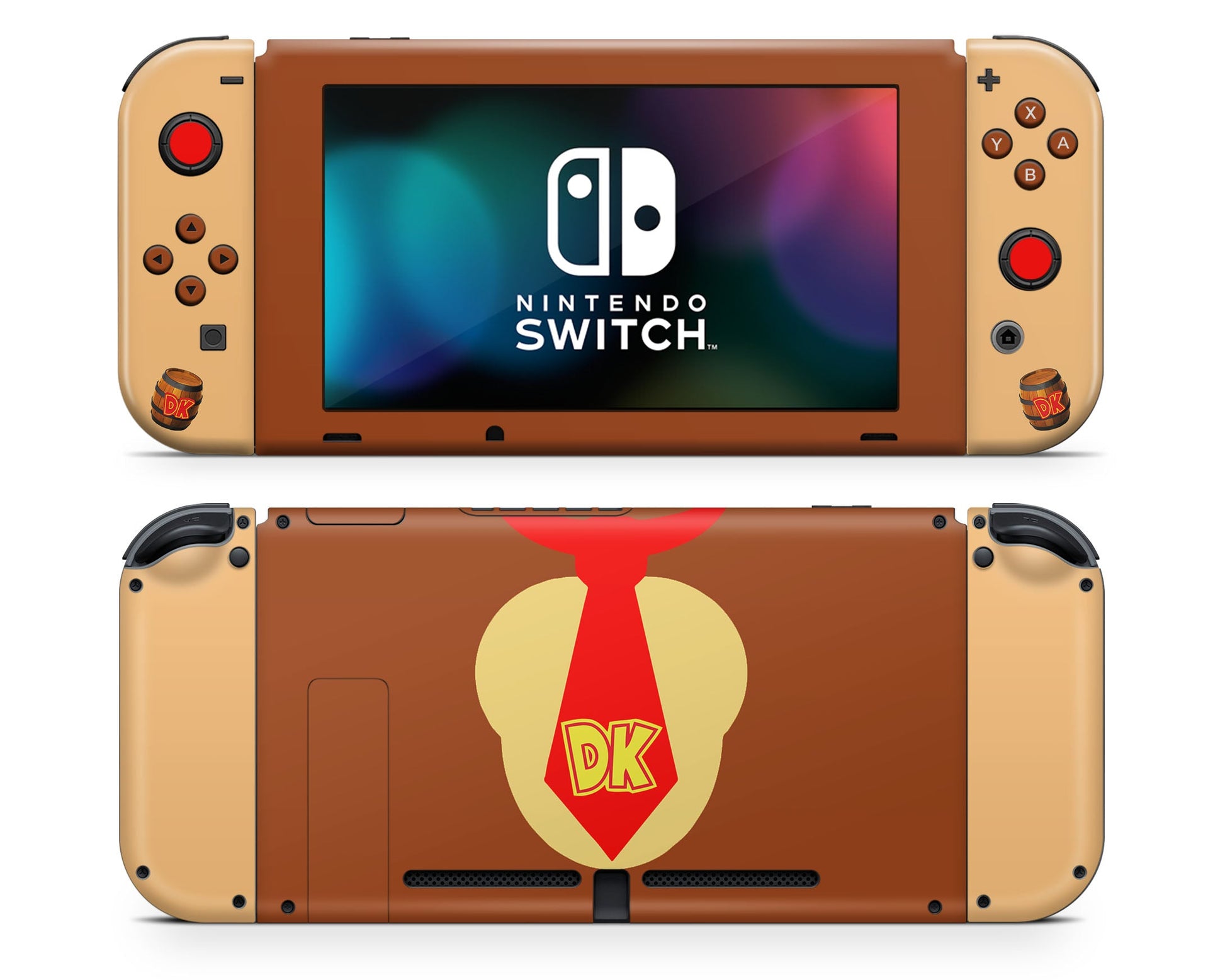 Lux Skins Nintendo Switch Donkey Kong Minimalist Full Set +Tempered Glass Skins - Pop Culture Mario Skin