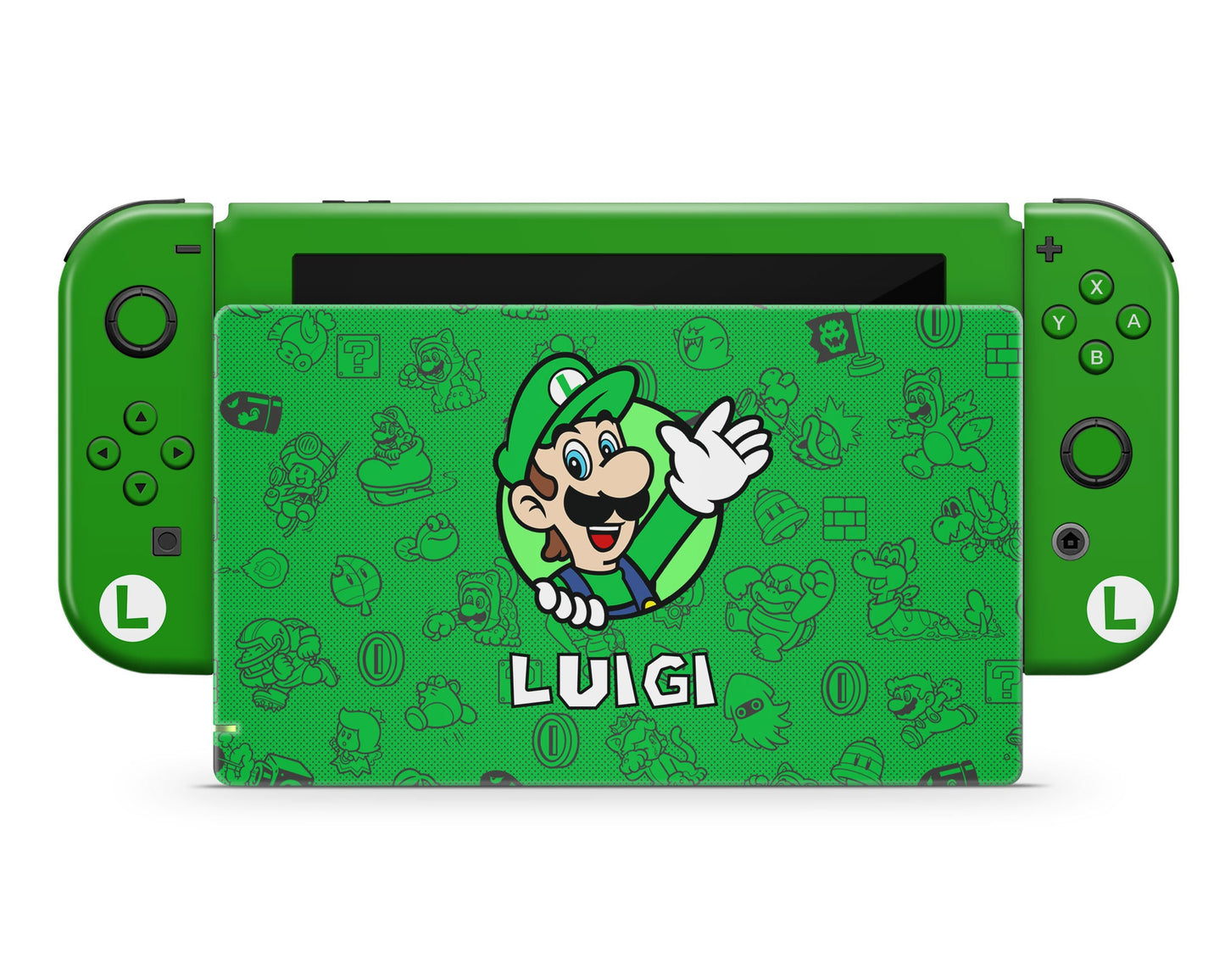 Lux Skins Nintendo Switch Luigi Minimalist Full Set Skins - Pop Culture Mario Skin