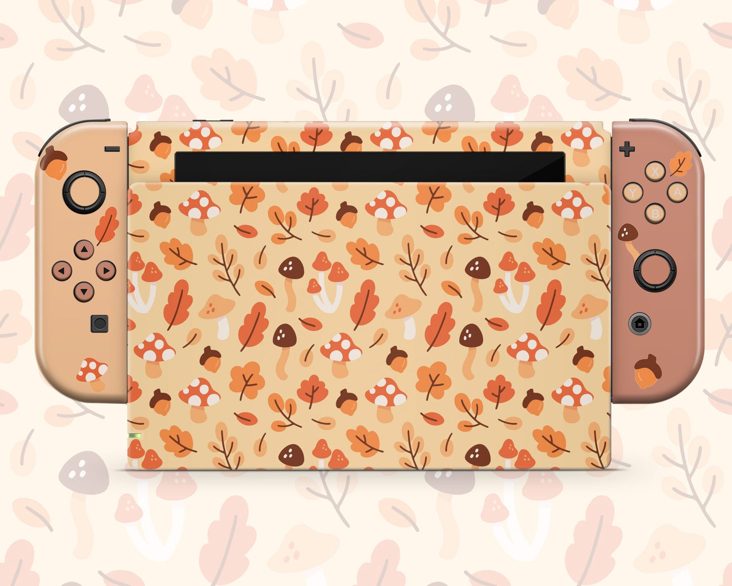 Lux Skins Nintendo Switch Cozy Fall Pattern Full Set Skins - Art Artwork Skin