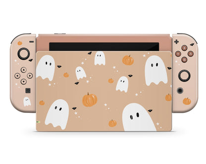 Lux Skins Nintendo Switch Halloween Ghost Pattern Full Set Skins - Art Animals Skin