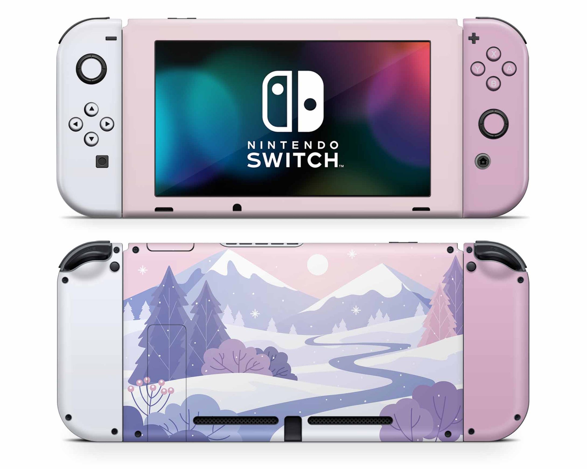 Lux Skins Nintendo Switch Dreamy Arctic Christmas Full Set +Tempered Glass Skins - Art Artwork Skin