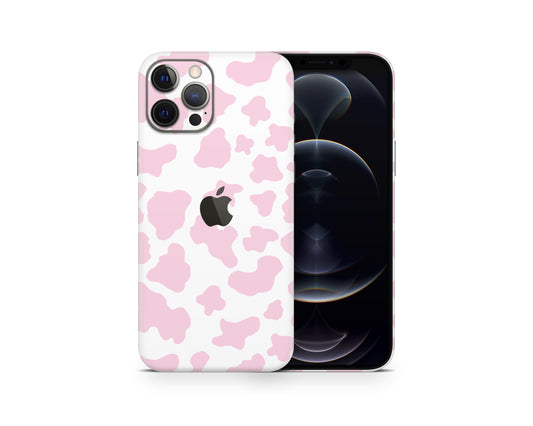 Lux Skins iPhone Strawberry Milk Cow Print iPhone 13 Pro Max Skins - Art Animals Skin