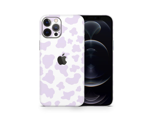 Lux Skins iPhone Purple Cow Print iPhone 13 Pro Max Skins - Art Animals Skin