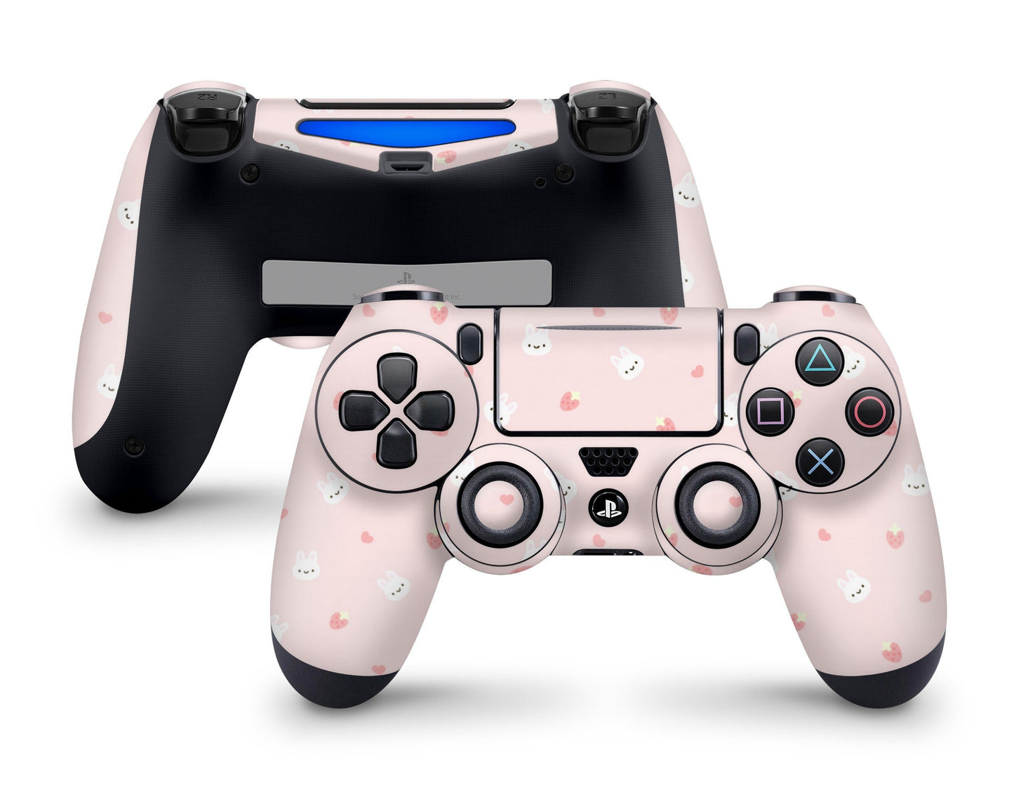 Lux Skins PS4 Controller Cute Bunny Rabbit StrawberrySkins - Art Animals Skin