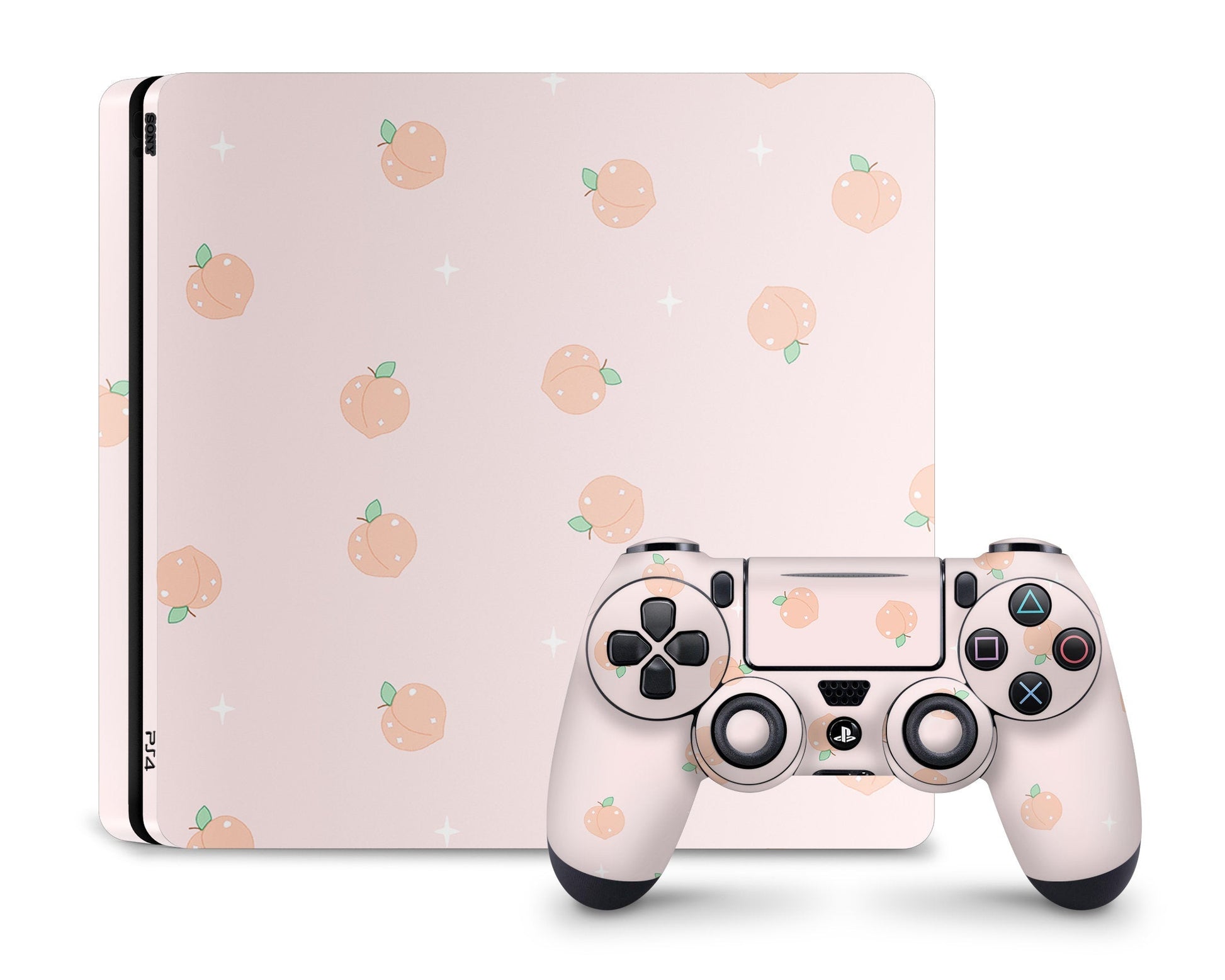 Lux Skins PS4 Cute Peach PS4 Skins - Pattern Fruits Skin