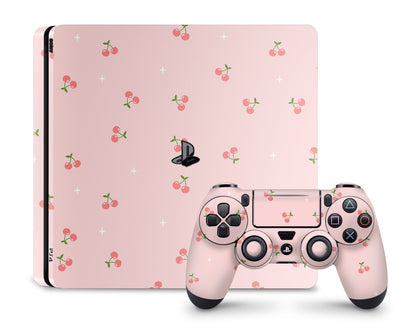 Lux Skins PS4 Soft Pastel Cherry PS4 Skins - Pattern Fruits Skin