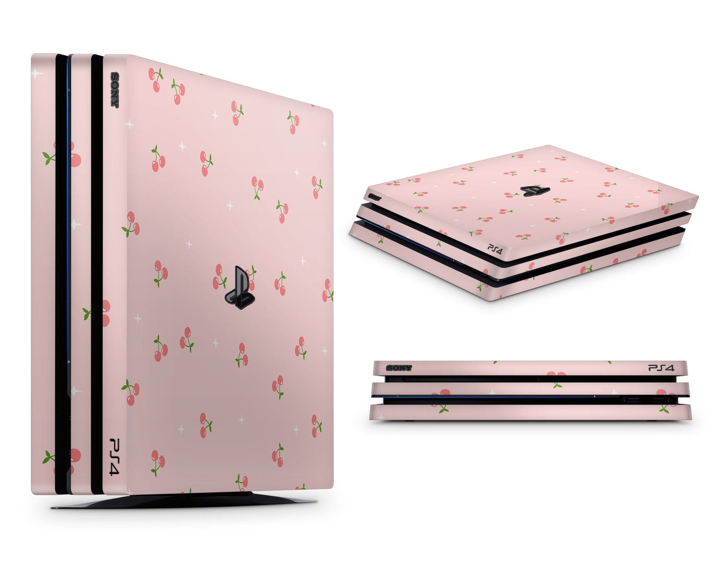 Lux Skins PS4 Soft Pastel Cherry PS4 Skins - Pattern Fruits Skin