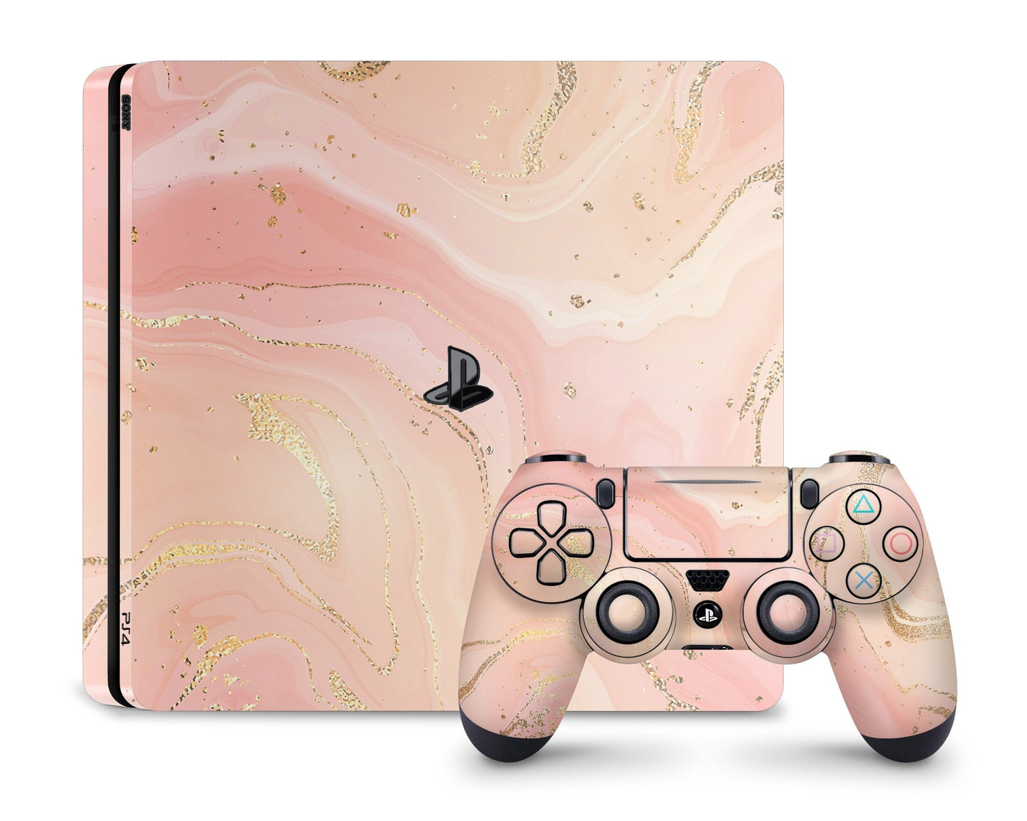 Lux Skins PS4 Ethereal Peach Pink Marble PS4 Skins - Pattern Marble Skin