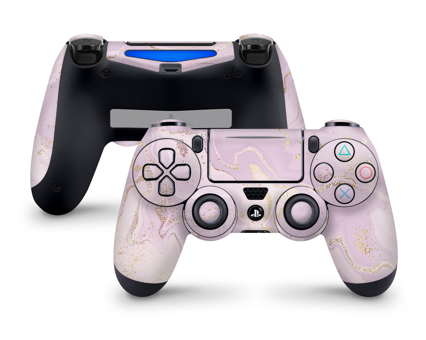 Lux Skins PS4 Controller Ethereal Lavender Gold MarbleSkins - Pattern Marble Skin