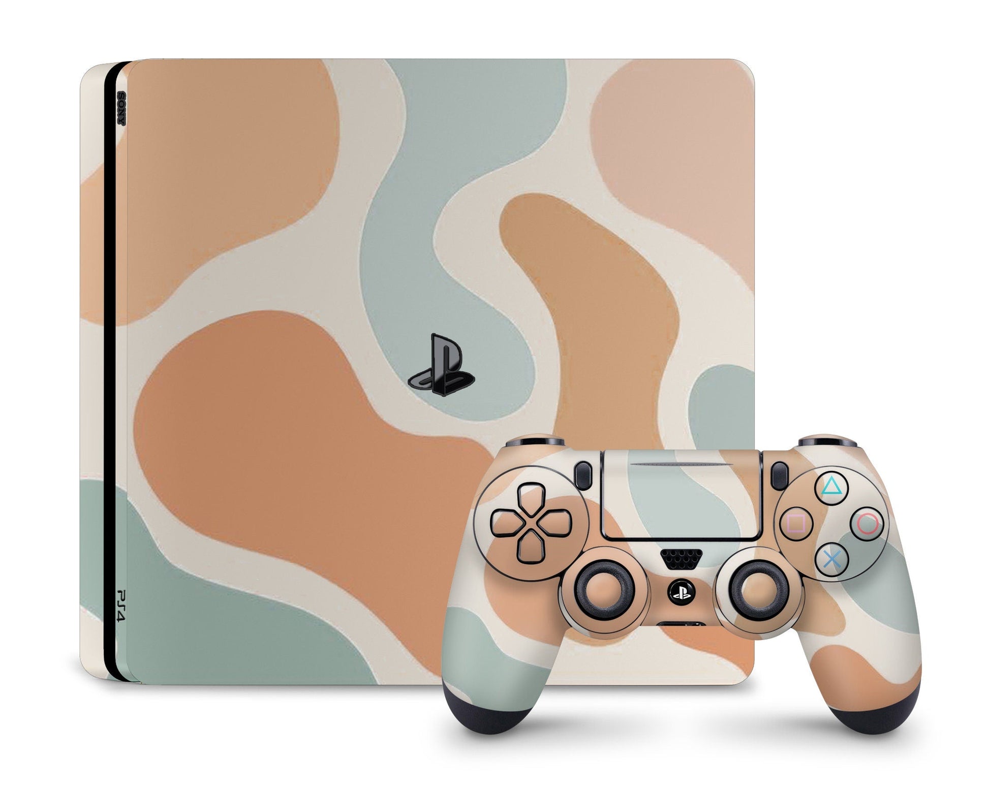 Lux Skins PS4 Boho Neutral Cow Print PS4 Skins - Art Animals Skin