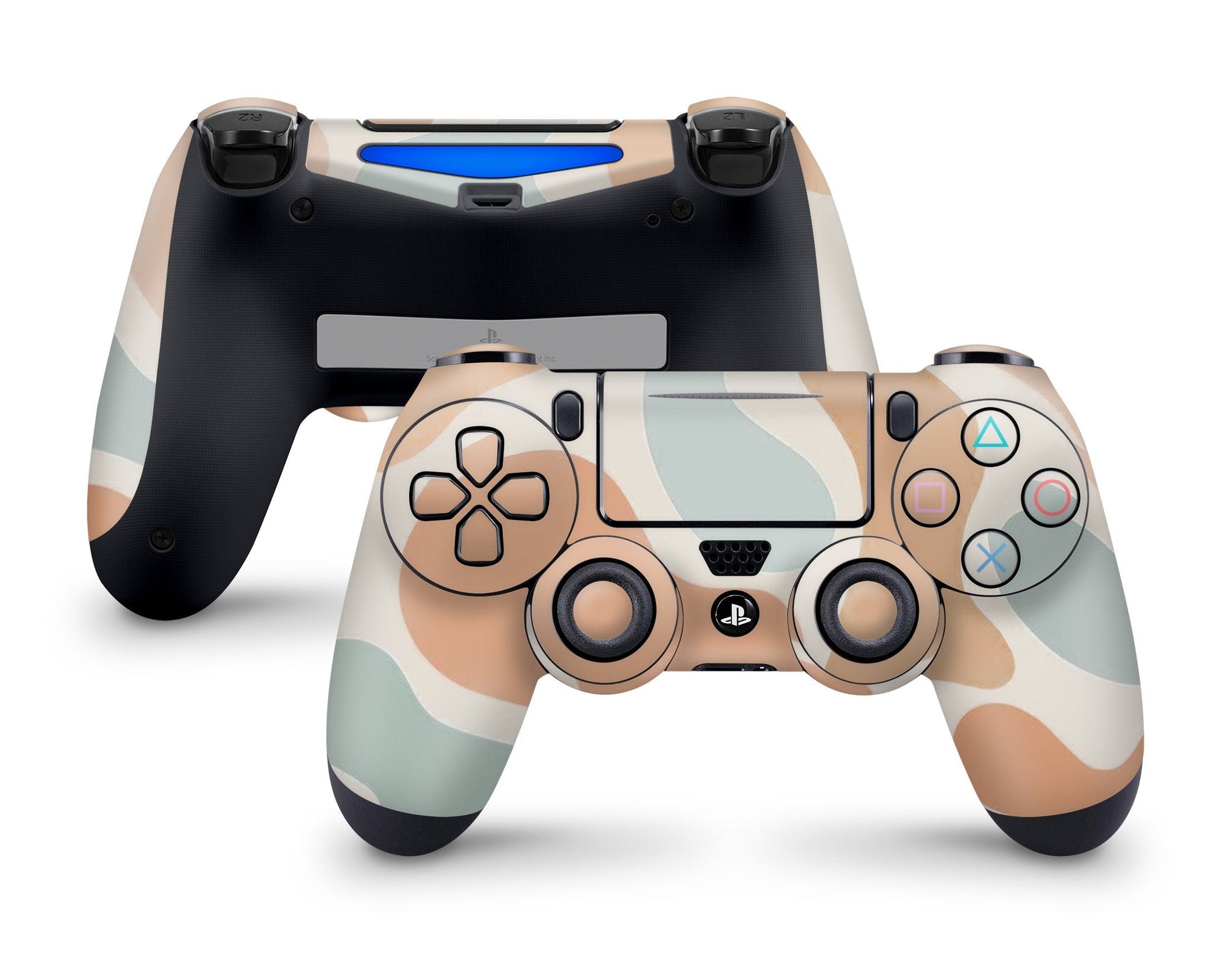 Lux Skins PS4 Controller Boho Neutral Cow PrintSkins - Art Animals Skin