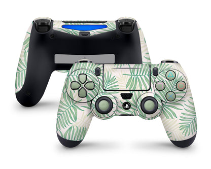 Lux Skins PS4 Tropical Palm Leaf Sage Green PS4 Skins - Art Floral Skin