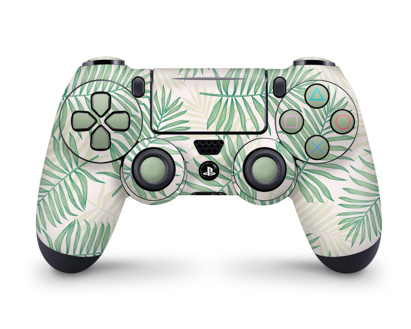 Lux Skins PS4 Tropical Palm Leaf Sage Green PS4 Skins - Art Floral Skin