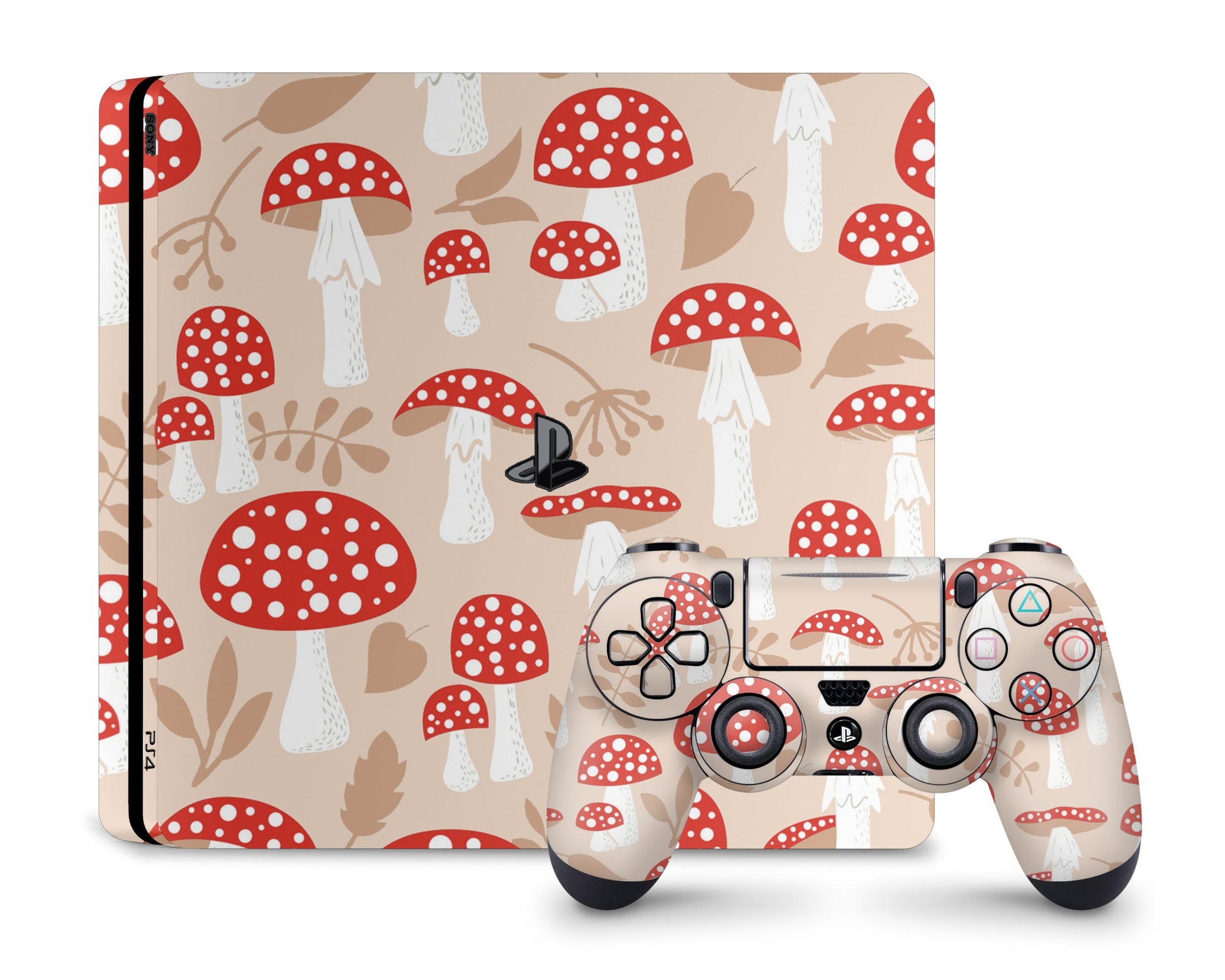 Lux Skins PS4 Beige Mushroom Farm PS4 Skins - Art Artwork Skin