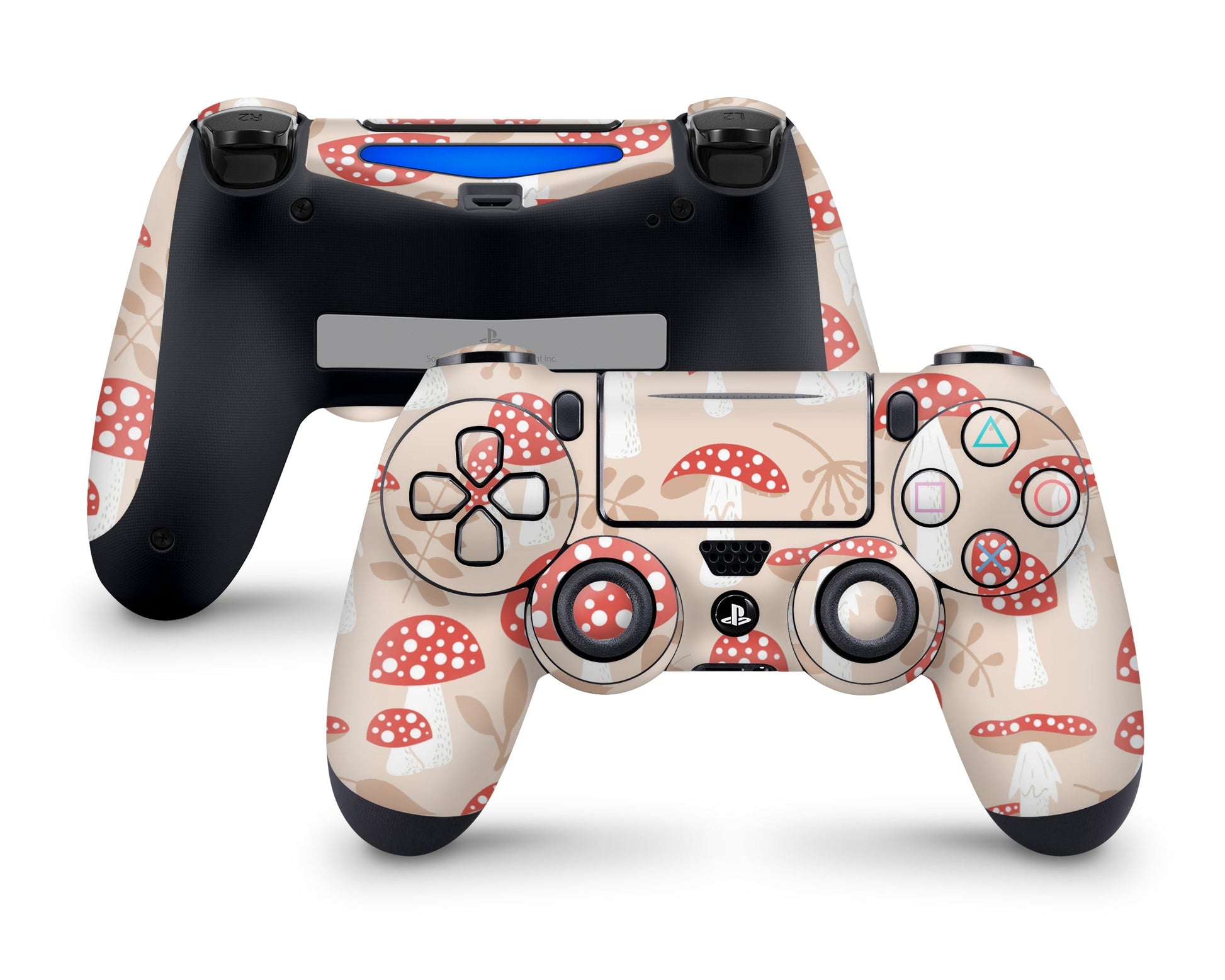 Lux Skins PS4 Controller Beige Mushroom FarmSkins - Art Artwork Skin